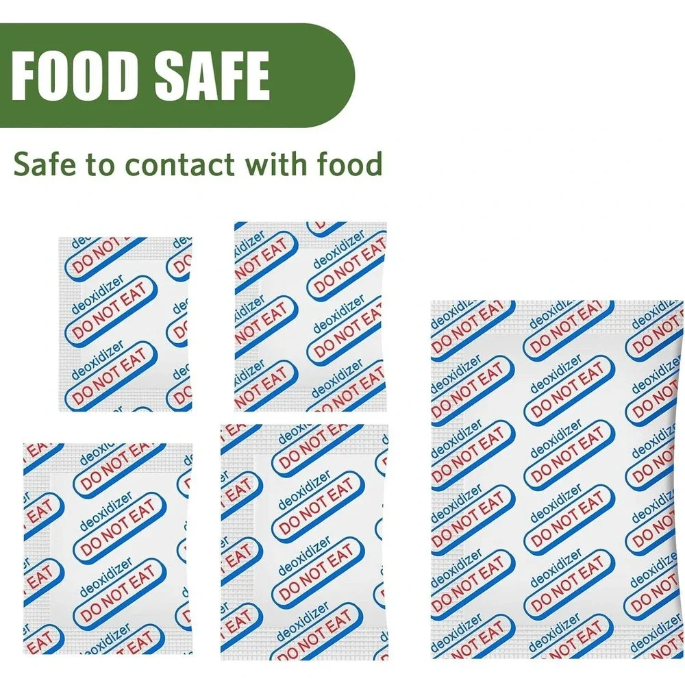 120‎ Pack 500cc Oxygen Absorbers for Food Storage with Indicator Pink to Blue